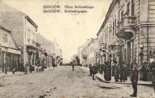 Zolochiv, Zloczów; Ulica Sobieskiego, Sobieskigasse / street (wet damage)