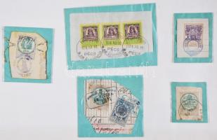 Levélzárók, magyar és jugoszláv okmánybélyegek, szivargyűrűk, kis tétel iratrendezőben