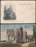 4 db régi városképes lapok, benne 3 magyar és egy erdélyi városképes lap / 3 old Hungarian postcards and 1 Transylvanian postcard