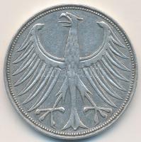 NSZK 1951F 5M Ag T:2- 
GFR 1951F 5 Mark Ag C:VF 
Krause KM112.1