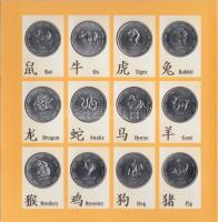 Szomália 2000. 10Sh "A kínai horoszkóp 12 jegye" (12xklf) dísztokos szettben T:BU
Somalia ...