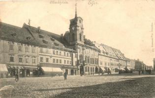 Cheb, Eger; Marktplatz / square, hairdresser, Franz Wollrab's shop (Rb)