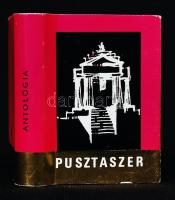 Péter László(szerk.): Pusztaszer. Antológia. Szeged, 1973. Minikönyv, készült 450 példányban. Kiadói aranyozott műbőr kötés, védőborítóval, jó állapotban.