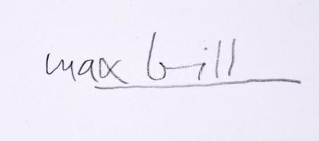 Max Bill (1908-1994): Formák forgása IV. Szitanyomat E.A., papír, jelzett, 50×45 cm/ Max Bill serigr...