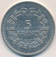 Franciaország 1937. 5Fr Ni T:2 France 1937. 5 Francs Ni C:XF Krause KM# 888