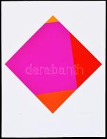 Max Bill (1908-1994): Formák forgása II. Szitanyomat EA, papír, jelzett, 50×45 cm/ Max Bill serigraph, paper, sign