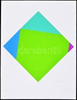 Max Bill (1908-1994): Formák forgása I. Szitanyomat EA, papír, jelzett, 50×45 cm/ Max Bill serigraph, paper, sign