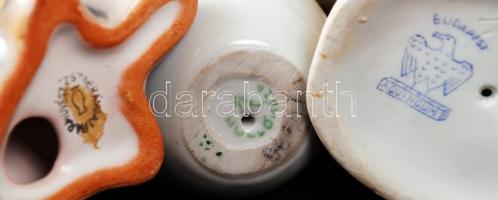 Vegyes porcelán és kerámia figura tétel (jegesmedve, róka, madarak,, kisfiú), többségében jelzettek,...