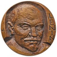 Veszprémi Imre (1932-) DN "Lenin" Br plakett (85mm) T:1-