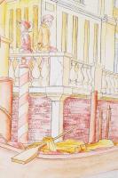 Herpai Zoltán (1951-2011): Shakespeare mesék című könyv eredeti illusztrációi: A velencei kalmár. Ak...