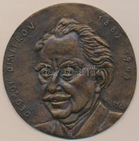 Osváth Mária (1921-) 1982. "Georgi Dimitrov 1882-1949" Br plakett (117mm) T:1-