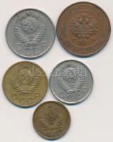 Oroszország 1912. 1k Cu + Szovjetunió 1950. 1k Al-Br + 1953. 2k Al-Br + 1957. 10k Cu-Ni + 15k Cu-Ni ...