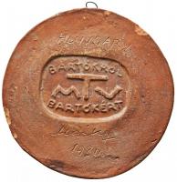 Márky Béla (1900-1992) 1981. "Bartók 1881-1981" kerámia emlékplakett (98mm) T:2-