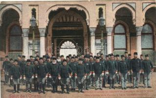 Constantinople Taksim square, Széchenyi Ödön firefighters brigade, entrance of the barracks gate (fa)