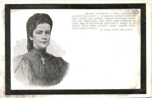 1898 Erzsébet / Queen Elisabeth, Sissi, obituary postcard