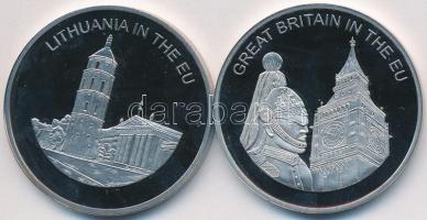 Máltai Lovagrend 2004. 100L (2x) "Nagy-Britannia az EU-ban" + "Litvánia az EU-ban&quo...