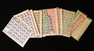 Kb. 2000 db számlailleték bélyeg ívekben, darabokban