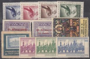 11 db bélyegkiállítási levélzáró