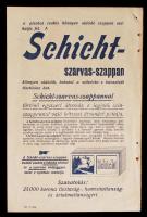 cca 1910 Schicht-szarvas-szappant népszerűsítő színes reklámnyomtatvány