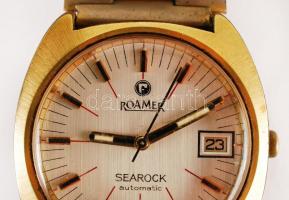 cca 1970 Roamer Searock automata karóra. Naptárral, fém szíjjal. Működőképes állapotban, szép számla...