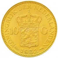 Hollandia 1932. 10G Au "I. Vilma" (6,729g/0.900/22,5mm) T:2
Netherlands 1932. 10 Gulden Au...