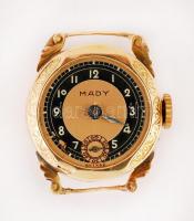 Mady másodpercmutatós, mechanikus női arany karóra. 14K Működő szerkezettel, üveg nélkül Összesen 8,7 g / Mechanic womens gold (14C) watch. Swiss. Total weight 8,7 g