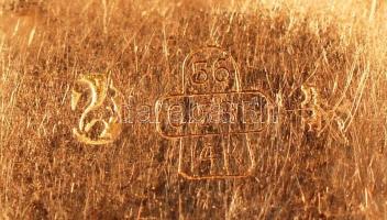 14 K női arany karóra tok plexivel. Nettó 2g + hozzátartozó javításra szoruló óraszerkezettel. / Mec...