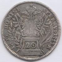 Ausztria 1755W-I 20Kr Ag "I. Ferenc" Bécs T:2-,3 Austria 1755W-I 20 Kreuzer Ag "Franz I" Vienna C:VF,F