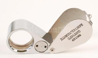 Új, 30x-os LED-es ékszerész nagyító elemmel / New jewellers magnifier with LED