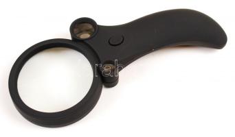 Magnifier többfunkciós nagyító 2,5 x / 25 x / 55 x nagyítással, led lámpával, UV fénnyel, hozzá tartozó elemmel, új állapotban, eredeti csomagolásban / New magnifier