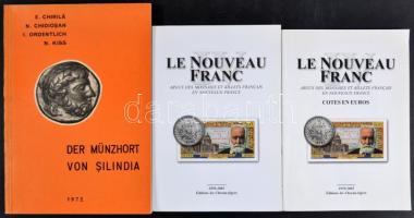 E. Chirila - n. Chidiosan - I. Ordentlich - N. Kiss: Der Münzhort von Silindia. Arad 1972. + Le Nouveau Franc. Argus des monnaies et billets francais en noveaux francs. Cotes en euros. 1959-2001, 1959-2002. 2 kötet.