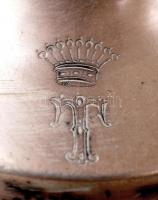 Biedermeier ezüst (Ag.) gyertyatartó pár, hercegi koronával alatta "T" monogrammal, jelzet...