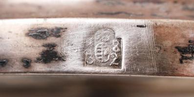 Biedermeier ezüst (Ag.) gyertyatartó pár, hercegi koronával alatta "T" monogrammal, jelzet...