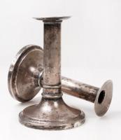 Biedermeier ezüst (Ag.) gyertyatartó pár, hercegi koronával alatta "T" monogrammal, jelzet...