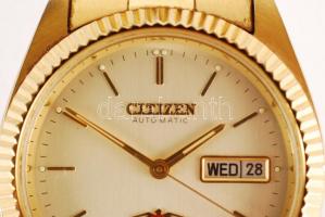 cca 1970 Citizen automata férfi karóra. NAptáros, fém szíjjal. Működik. / Citizen automatic man'...