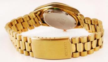 cca 1970 Citizen automata férfi karóra. NAptáros, fém szíjjal. Működik. / Citizen automatic man'...