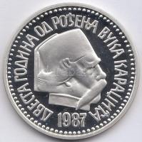 Jugoszlávia 1987. 5000D Ag "Karadzsics" T:PP ujjlenyomatos
Yugoslavia 1987. 5000 Dinara Ag...