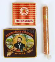 1 db Romeo Y Julieta Churchill Habana szivar, Dannemann Sumatra Menor 9 db, és Meccarillos Ormond Sumatra 13 db szivarka