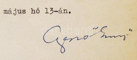 1947 Gerő Ernő (1898-1980) kommunista politikus aláírása hivatalos levélen