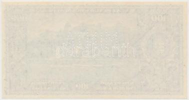 1926. 100P hátlapi nyomat, "MINTA" perforációval, vízjellel T:I
Adamo P16