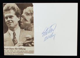 Stefan Edberg (1966-) svéd teniszező aláírása papírlapon