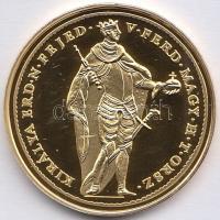 DN "Magyar aranypénzek utánveretben - V. Ferdinánd dukát" aranyozott Ag emlékérem (5.5g/0....