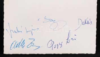 Papp László (1926-2003) ökölvívó és Adler Zsigmond edző aláírása képeslapon