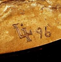 Lendvai István (1947-): Honfoglalás 896-1996. Bronz plakett, 17×18,5 cm