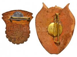 DN 2db Vöröskereszt jelvény: "Jó Munkáért" + "Többszörös Véradásért" T:1-,2