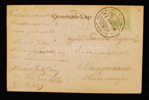 1907 Rákosszentmihály, Cinkotai út 4. sz. villa, Mészáros család, fotólap, hátoldalon feliratozva, 9...