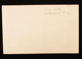 cca 1916 Kaszárnya katonákkal, fotólap, hátoldalon feliratozva 9×14 cm
cca 1916 First World War phot...