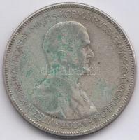 1930. 5P Ag "Horthy jobbra" T:3 patina
Adamo P8