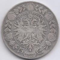 Ausztria 1900. 5K Ag T:3 Austria 1900. 5 Corona Ag C:F