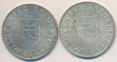 Szlovákia 1944. 10K Ag "Templomon kereszt" (2x) T:2-,3
Slovakia 1944. 10 Korun Ag "Cr...